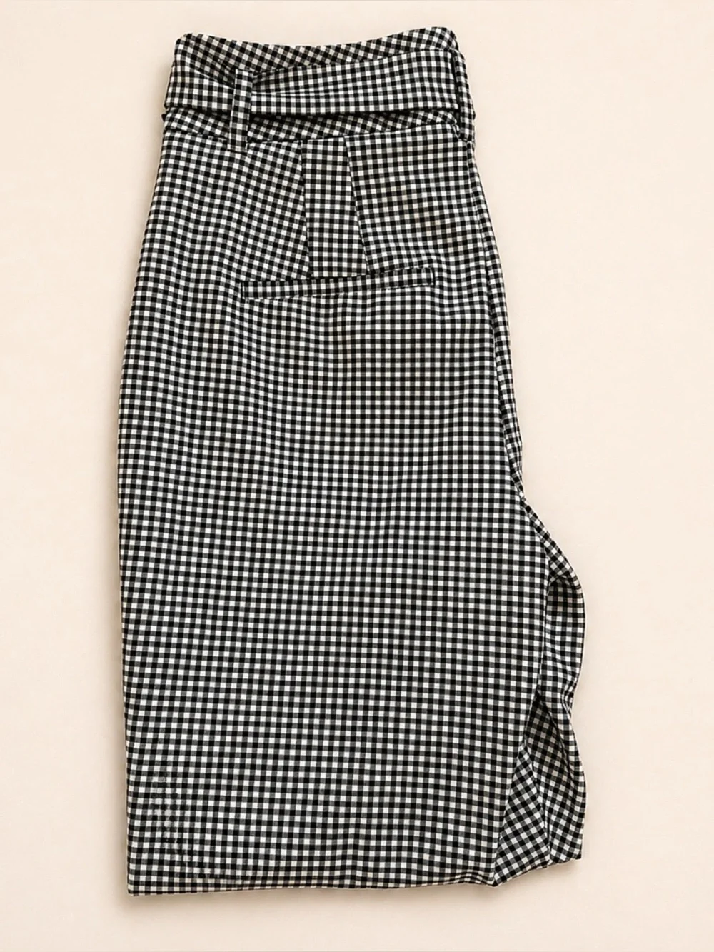 White House Black Market Gingham Tie-Waist Work Pants – Size 2